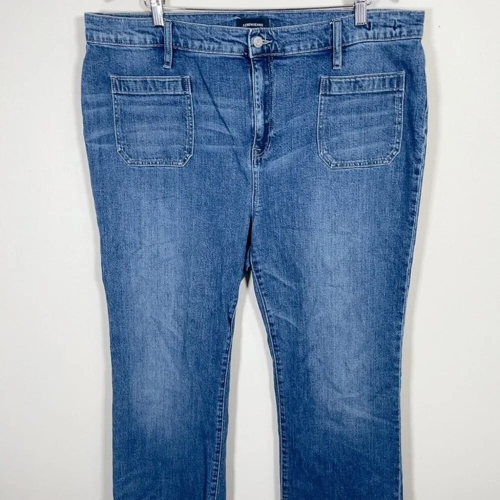 J.Crew Demi- Bootcut With Patch Pockets Jean In Medium Bay Wash - Picture 6 of 15
